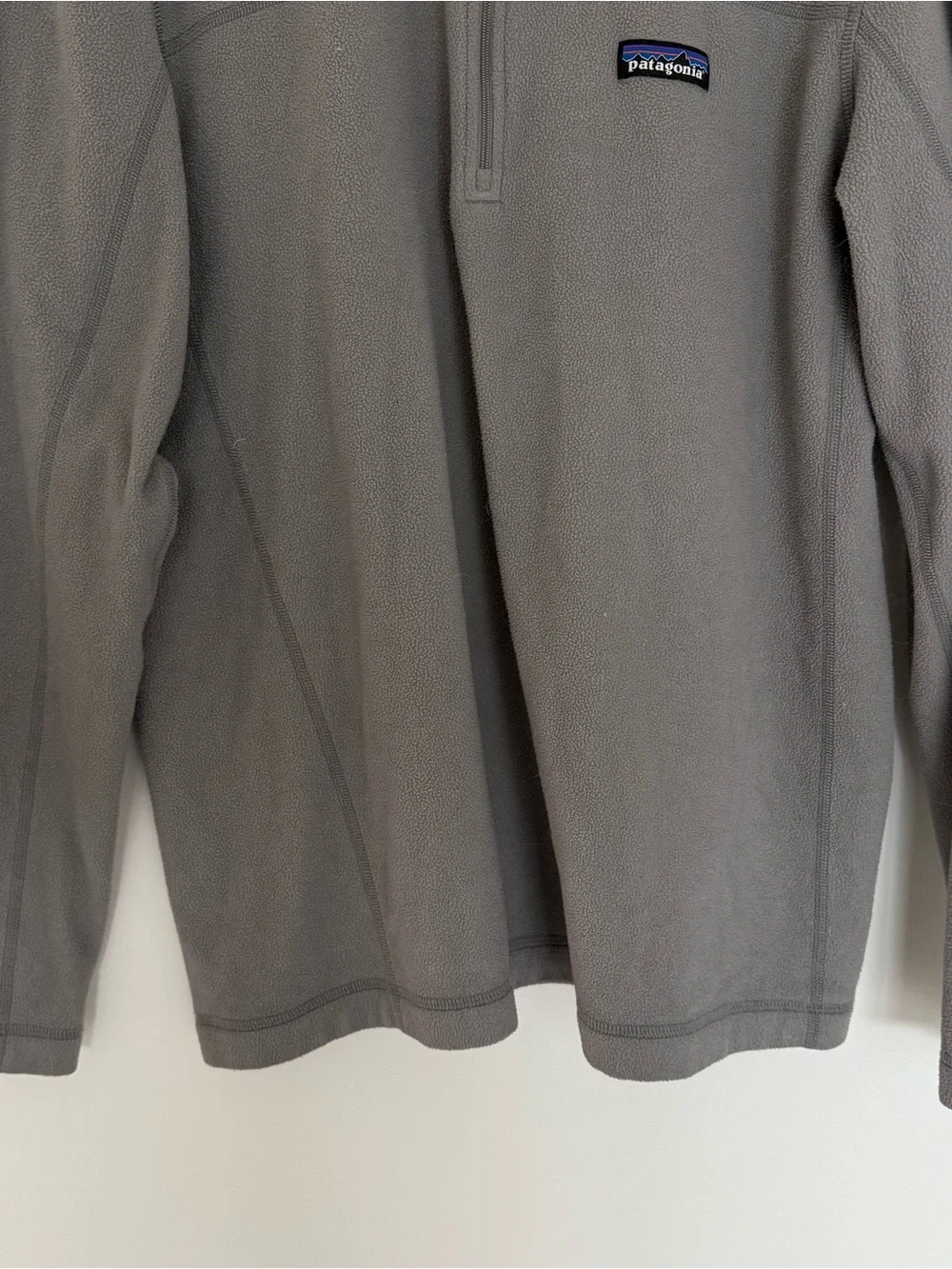 Patagonia Gray Quarter-Zip Fleece Pullover